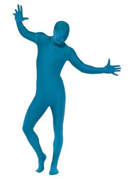 Traje de segunda pele azul adulto