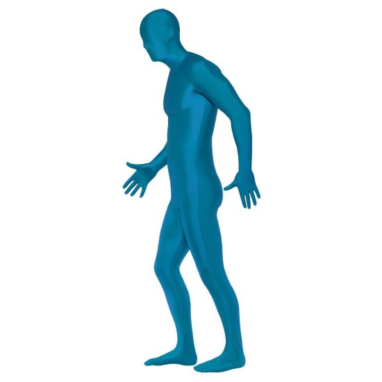 Traje de segunda pele azul adulto