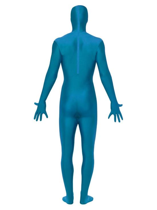 Traje de segunda pele azul adulto