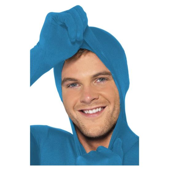 Traje de segunda pele azul adulto