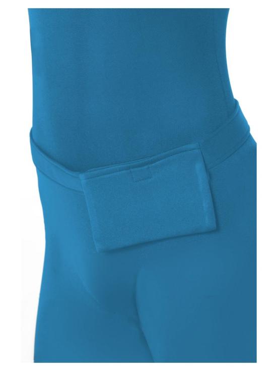 Traje de segunda pele azul adulto
