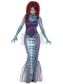 Fantasia de sereia zumbi para mulher