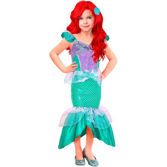 Fantasia de Pequena Sereia para meninas