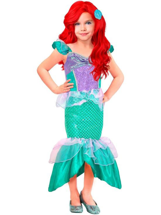 Fantasia de Pequena Sereia para meninas