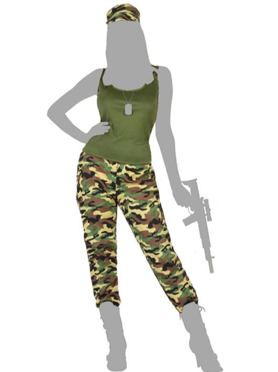 Fantasia de soldado de verão adulto
