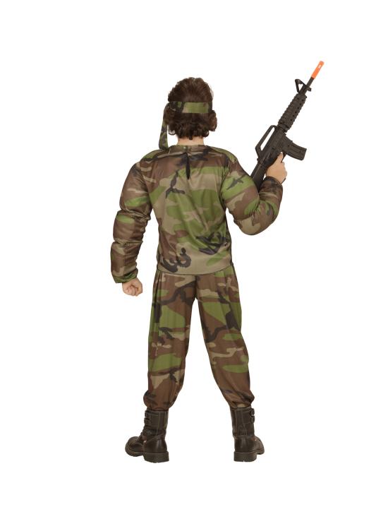 Fantasia de Soldado Rambo Musculoso para Crianças