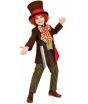 Fantasia Infantil do Chapeleiro Maluco – Camisa, Jaqueta, Gravata Borboleta, Calça e Chapéu para Meninos