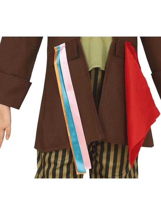 Fantasia Infantil do Chapeleiro Maluco – Camisa, Jaqueta, Gravata Borboleta, Calça e Chapéu para Meninos