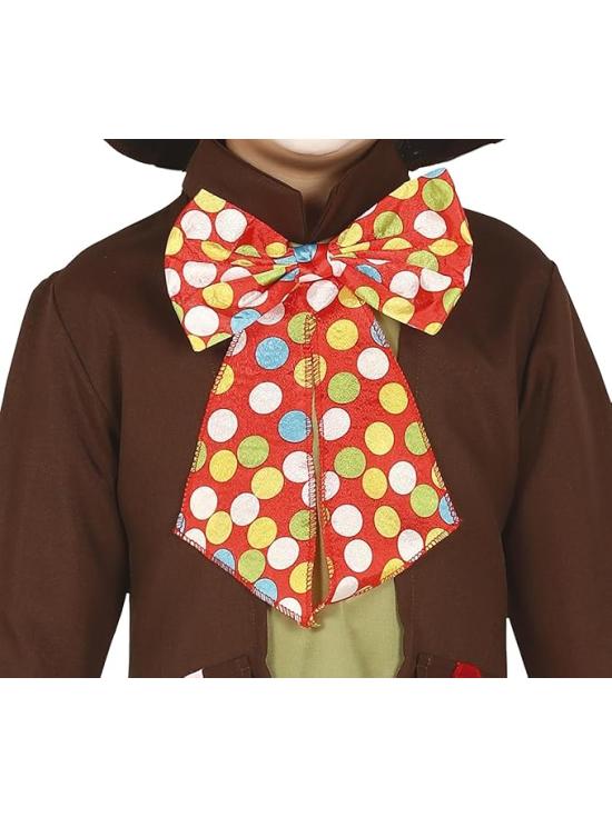 Fantasia Infantil do Chapeleiro Maluco – Camisa, Jaqueta, Gravata Borboleta, Calça e Chapéu para Meninos
