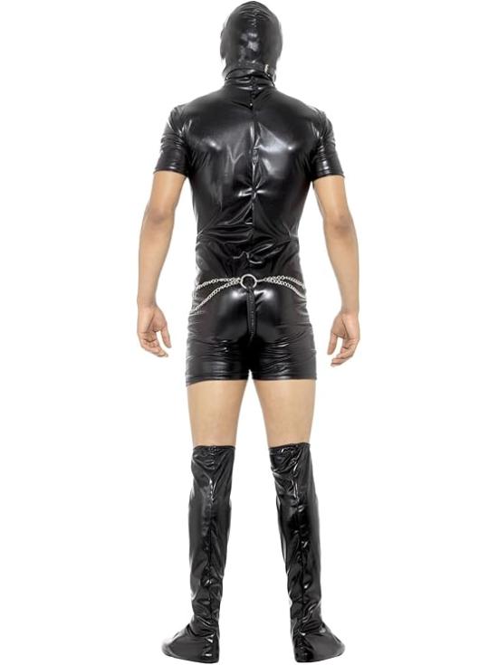 Fantasia masculina submissa preta para despedidas de solteira