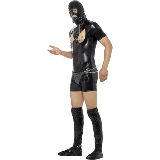 Fantasia masculina submissa preta para despedidas de solteira