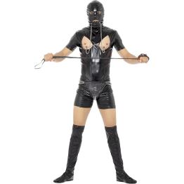 Fantasia masculina submissa preta para despedidas de solteira
