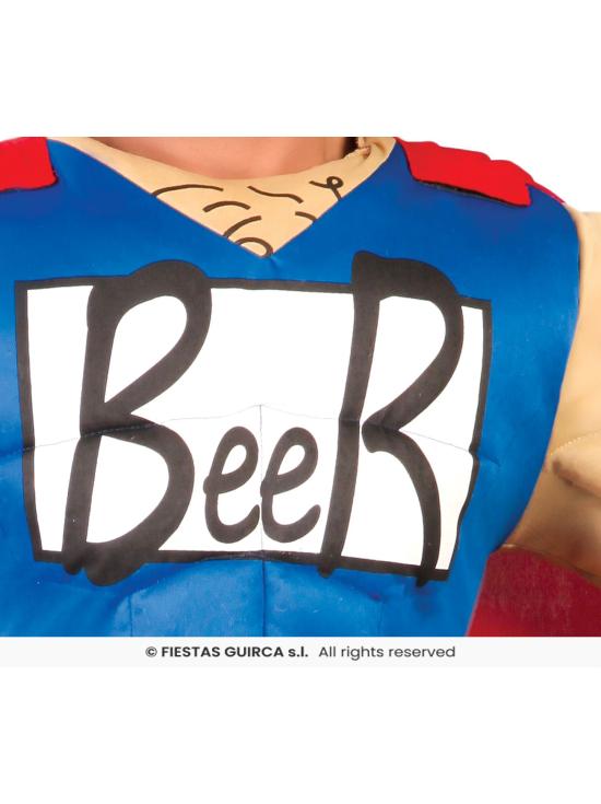 Fantasia de Super Homem da Cerveja para Homens – Fantasia Divertida de Cerveja