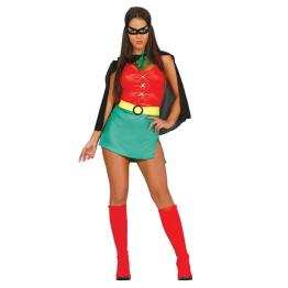 Fato de Super Girl Robin Batman tamanho adulto