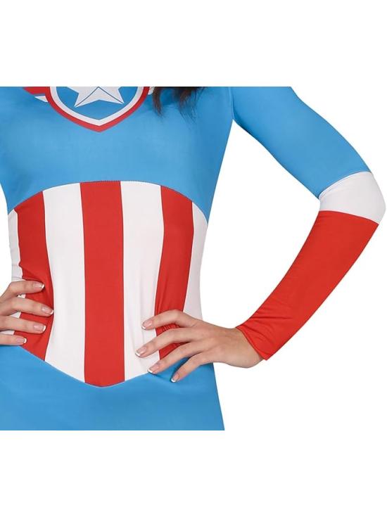 Fantasia adulta de super-heroína do Capitão América