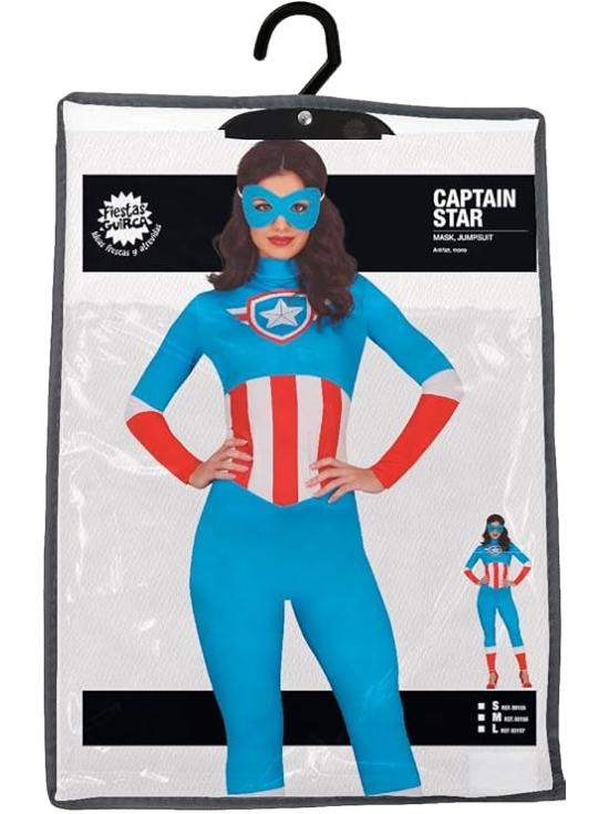 Fantasia adulta de super-heroína do Capitão América