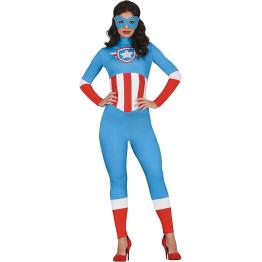 Fantasia adulta de super-heroína do Capitão América