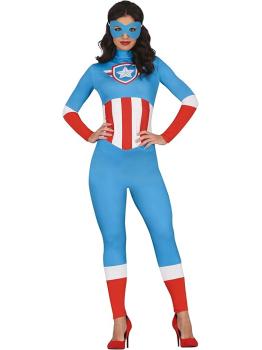 Fantasia adulta de super-heroína do Capitão América