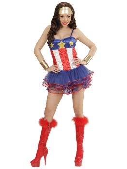 Fantasia super sexy de super-herói do Capitão América