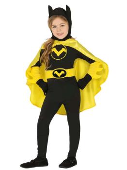 Fantasia de morcego de super-herói para menina.
