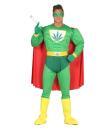 Fantasia de super-herói Capitão Marijuana para homens adultos