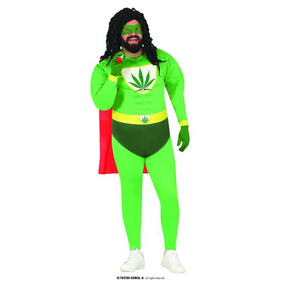 Fantasia de super-herói adulto Capitão Maconha