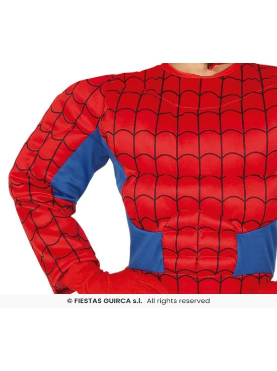 Fantasia de super-herói muscular SpiderMan tamanho infantil