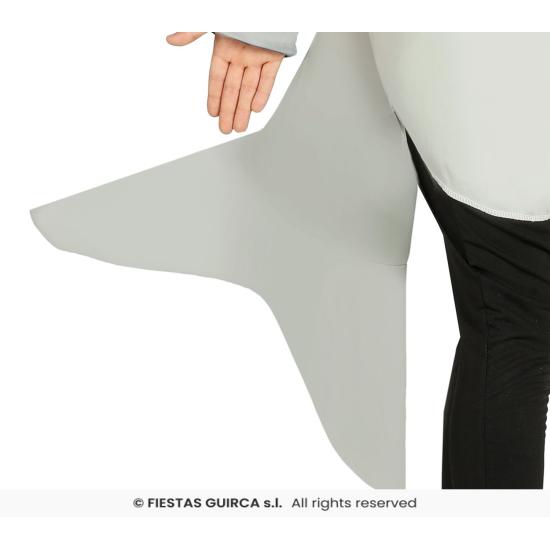 Fato de tubarão branco para criança