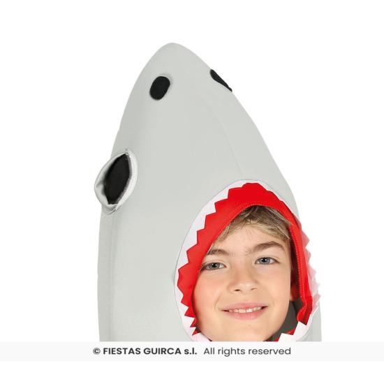 Fato de tubarão branco para criança