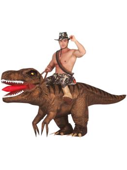 Fantasia inflável de T-REX, tamanho único, adulto