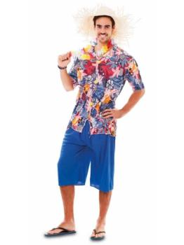 Fato de turista havaiano para adulto