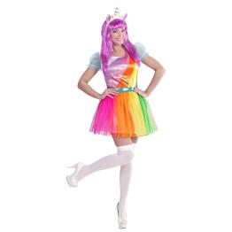Fantasia de unicórnio de fantasia adulta.