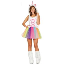 Disfraz Unicornio Multicolor talla Adulta
