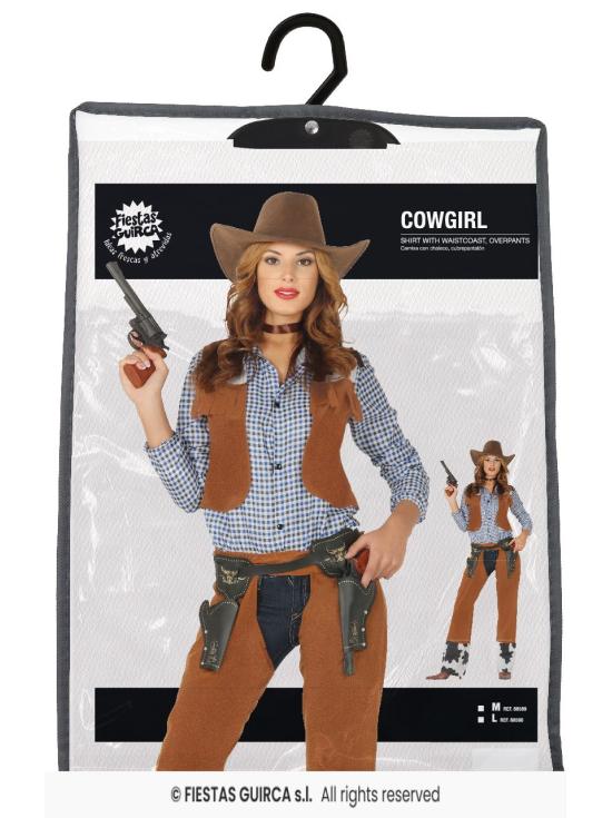 Fantasia de Cowgirl do Oeste para Adultos