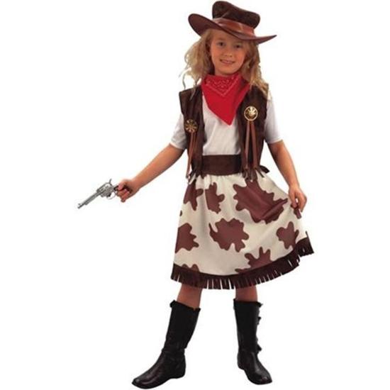 Fato de saia de vaca Cowgirl para menina Fato de saia de vaca Cowgirl para menina