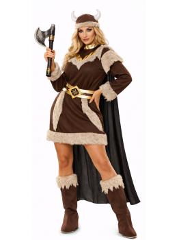 Fantasia de Mulher Viking Corajosa para Adultos