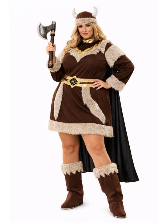 Fantasia de Mulher Viking Corajosa para Adultos