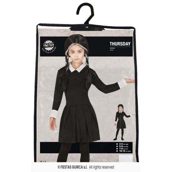 Fato de quarta-feira Addams tamanho criança