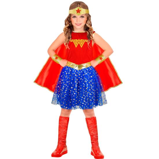 Fantasia de Garota Maravilha para Meninas – Inclui Capa, Tiara, Vestido e Pulseiras | Fantasia de Super-Herói Infantil Fantasia de Garota Maravilha para Meninas – Inclui Capa, Tiara, Vestido e Pulseiras | Fantasia de Super-Herói Infantil