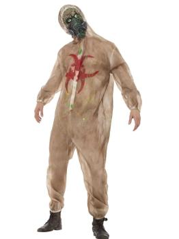 Fantasia de zumbi de risco biológico para adulto