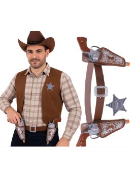 Dois coldres para pistolas de cowboy de 20 cm