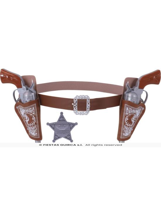 Dois coldres para pistolas de cowboy de 20 cm