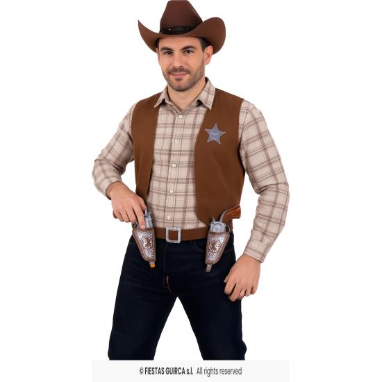 Dois coldres para pistolas de cowboy de 20 cm