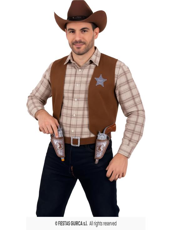 Dois coldres para pistolas de cowboy de 20 cm
