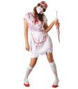 Fantasia de enfermeira zumbi de Halloween tamanho 42-44