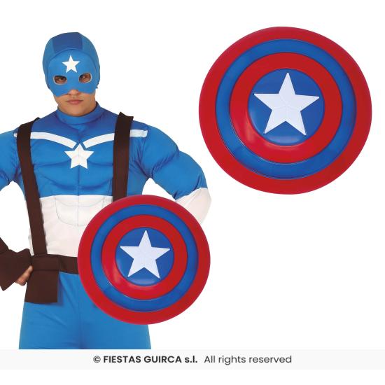 Escudo Capitão América 45 cm – Escudo Estrela Vermelha e Azul