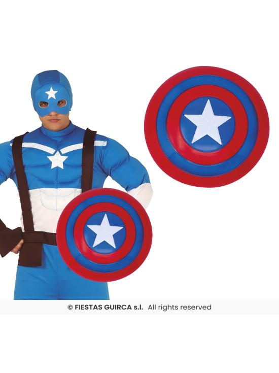 Escudo Capitão América 45 cm – Escudo Estrela Vermelha e Azul