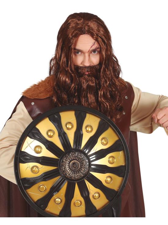 Escudo Espartano 45 cm - Acessório para Traje de Guerreiro Grego e Viking