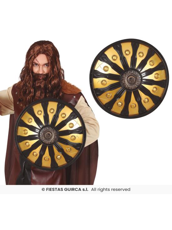 Escudo Espartano 45 cm - Acessório para Traje de Guerreiro Grego e Viking