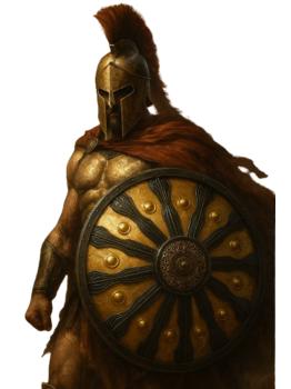 Escudo Espartano 45 cm - Acessório para Traje de Guerreiro Grego e Viking